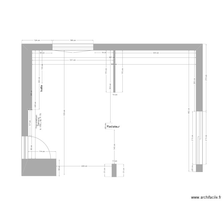 plan mur dampiere. Plan de 0 pièce et 0 m2