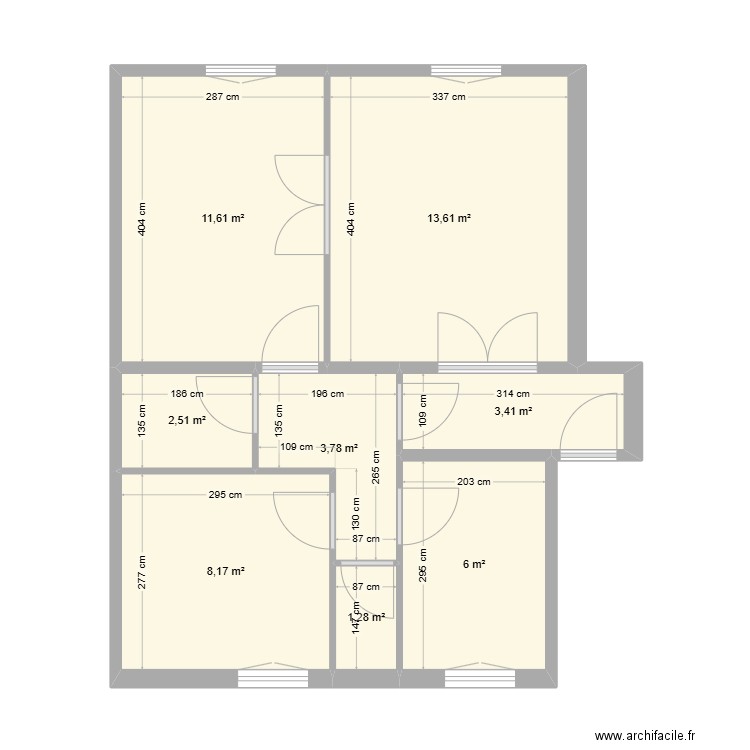 Fred&Sylva02. Plan de 8 pièces et 50 m2