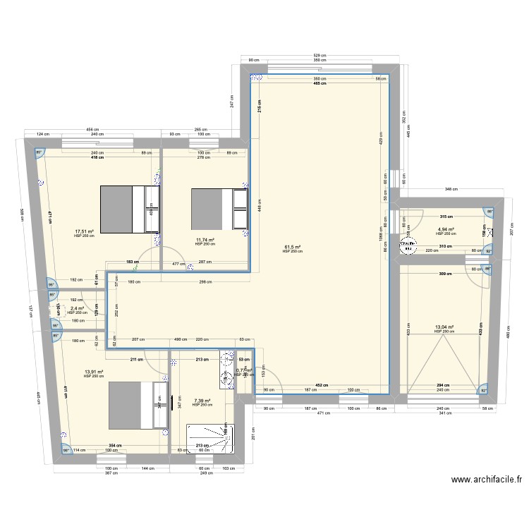 maison plan perso . Plan de 9 pièces et 133 m2