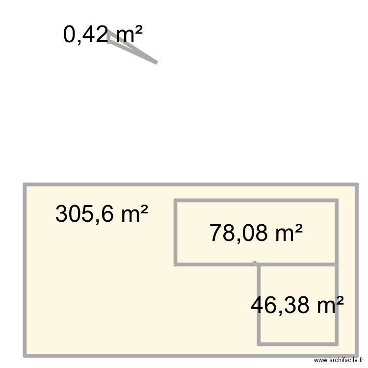 TtH. Plan de 4 pièces et 570 m2