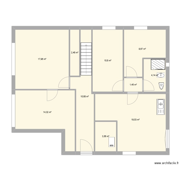 rdc seyne. Plan de 10 pièces et 93 m2