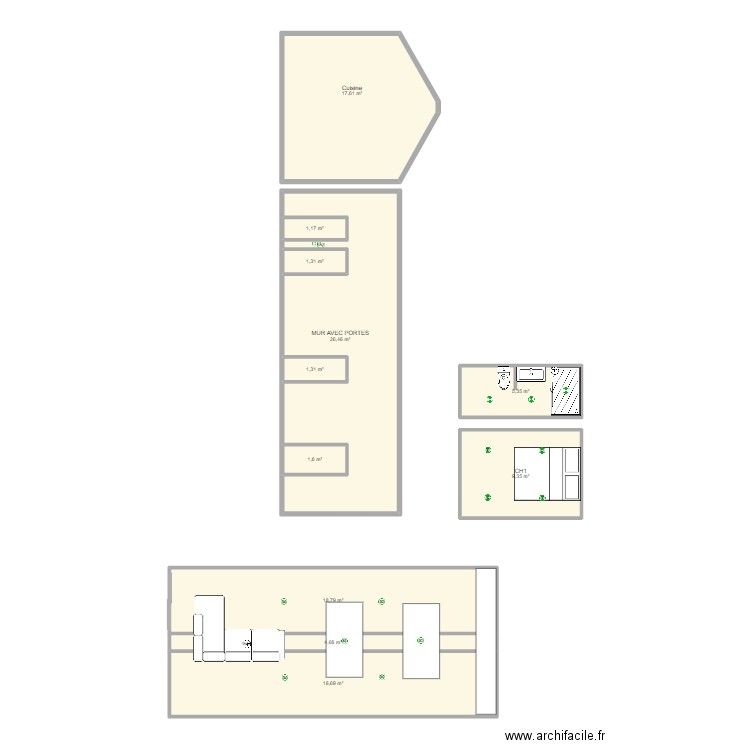 plan elec la haie fouassiere. Plan de 11 pièces et 106 m2