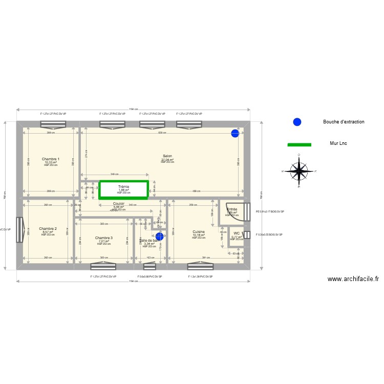 ML24018029. Plan de 10 pièces et 76 m2