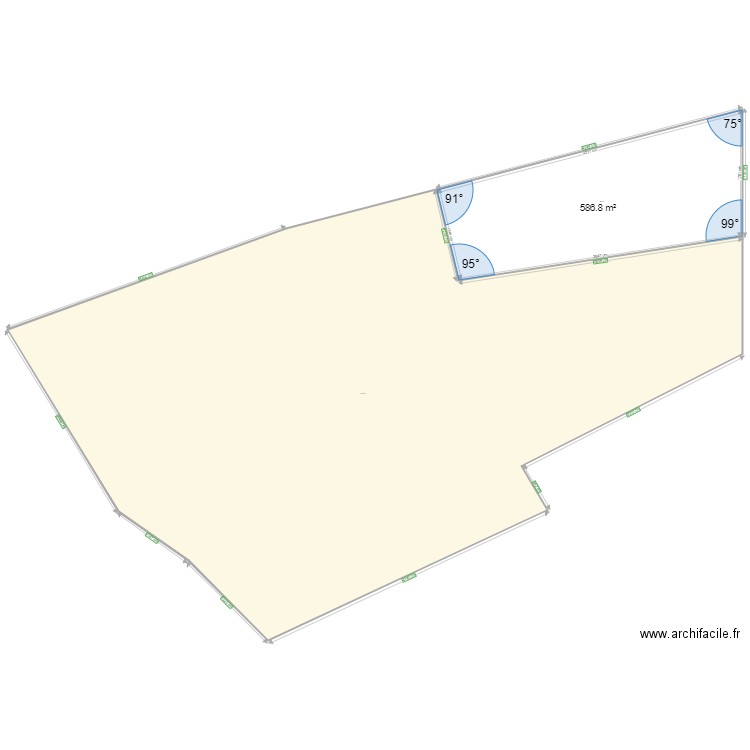 surface terrain Gwarang. Plan de 2 pièces et -431 m2