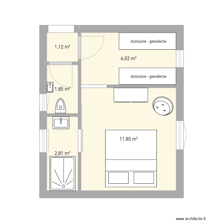 Extension 2. Plan de 5 pièces et 24 m2