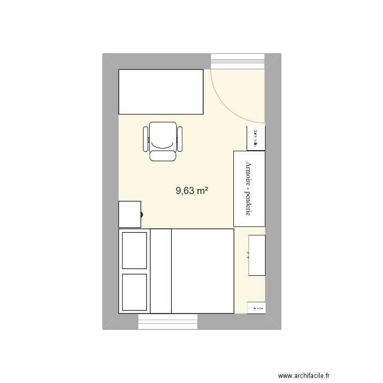 CH 1 . Plan de 1 pièce et 10 m2