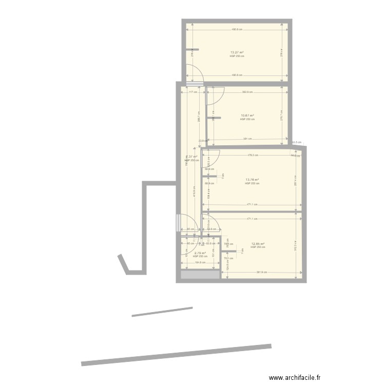 FONCIA EV B22. Plan de 7 pièces et 61 m2