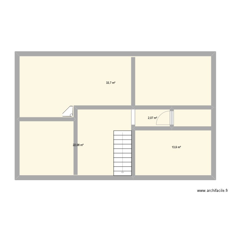 1er. Plan de 4 pièces et 72 m2