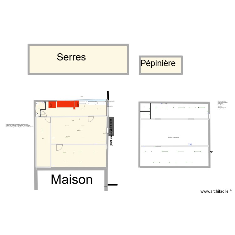 Hangar Corroy élec. Plan de 5 pièces et 265 m2