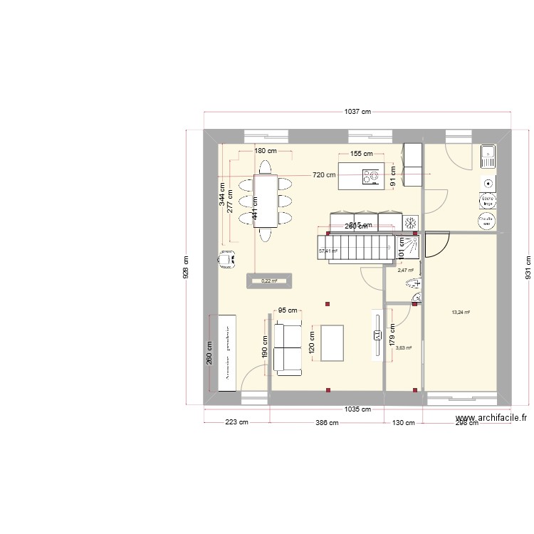 blg9. Plan de 9 pièces et 161 m2