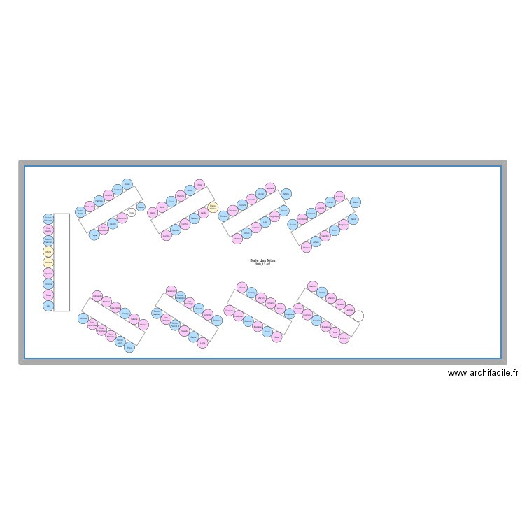 Plan de table Mariage. Plan de 1 pièce et 200 m2