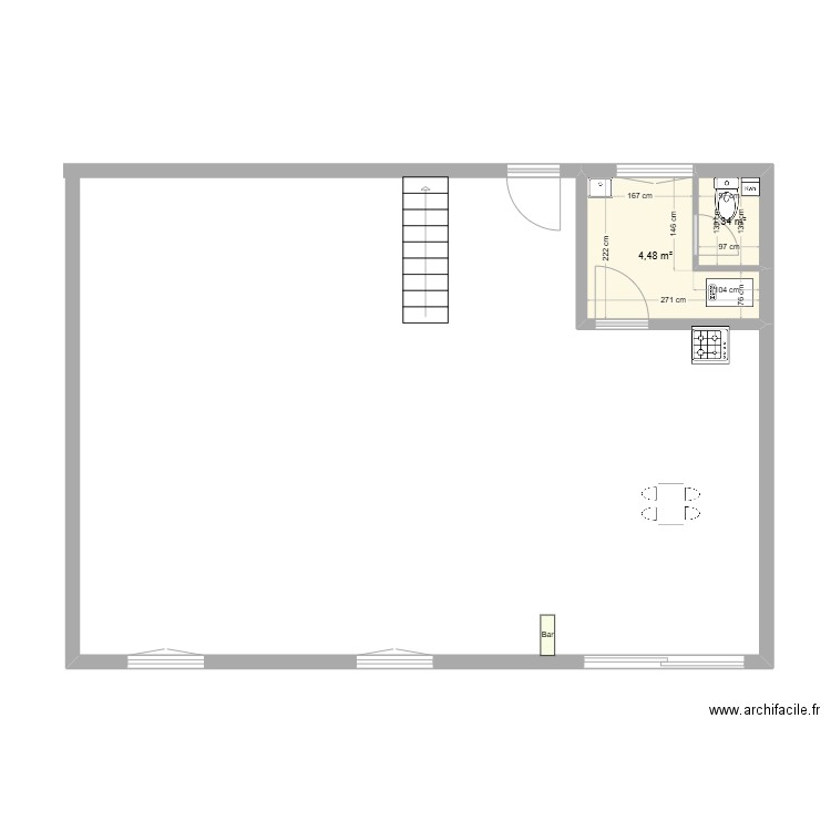 EXERCICE 2. Plan de 2 pièces et 6 m2