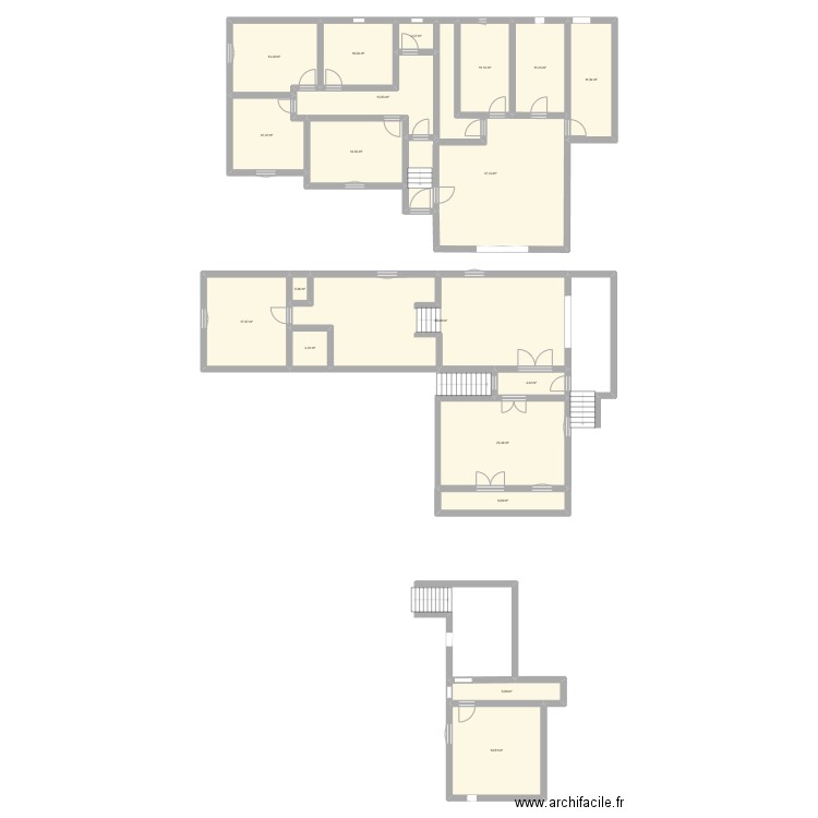 maison pascaline. Plan de 19 pièces et 287 m2