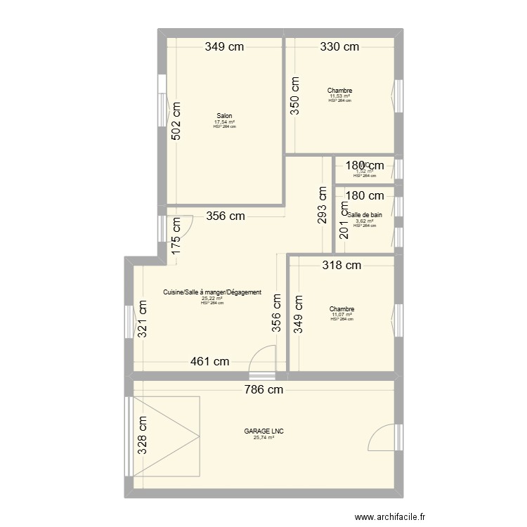 BOUNOU. Plan de 7 pièces et 96 m2