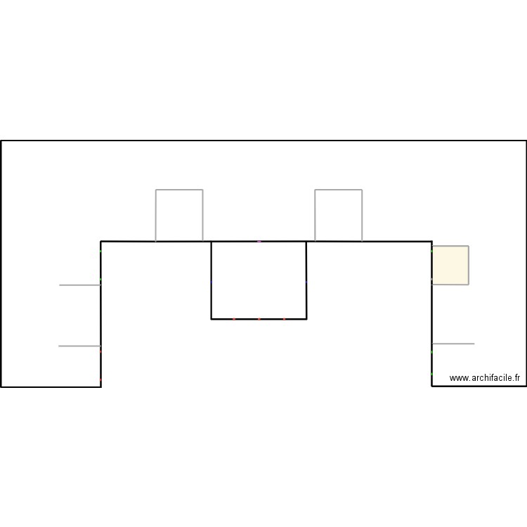 manoire. Plan de 1 pièce et 233 m2