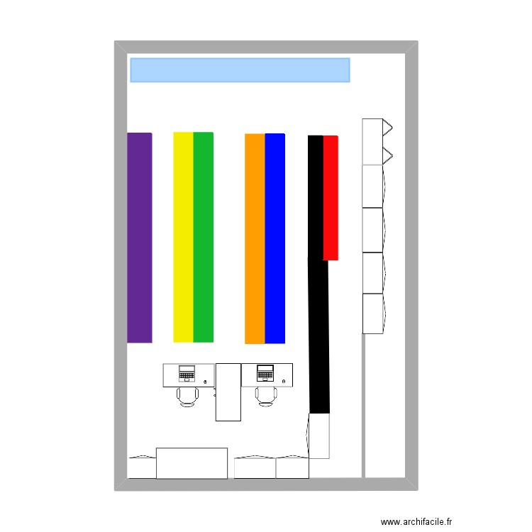 MAG. Plan de 1 pièce et 53 m2