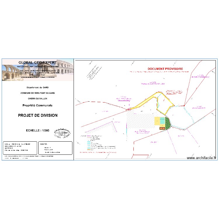 piscine parcelle 2256. Plan de 1 pièce et 4 m2