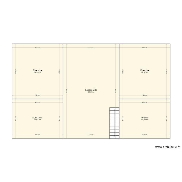 maison. Plan de 5 pièces et 104 m2