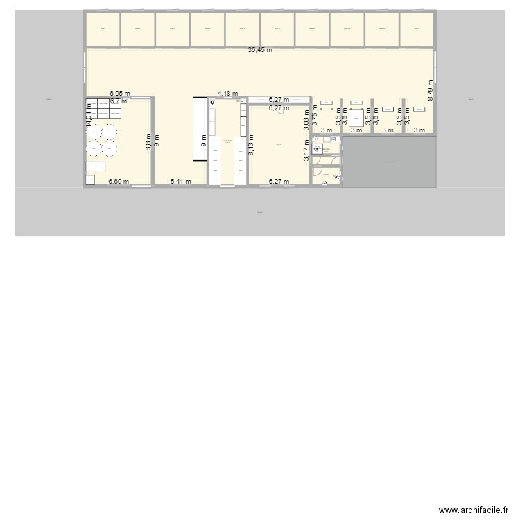 Projet Haras . Plan de 15 pièces et 554 m2