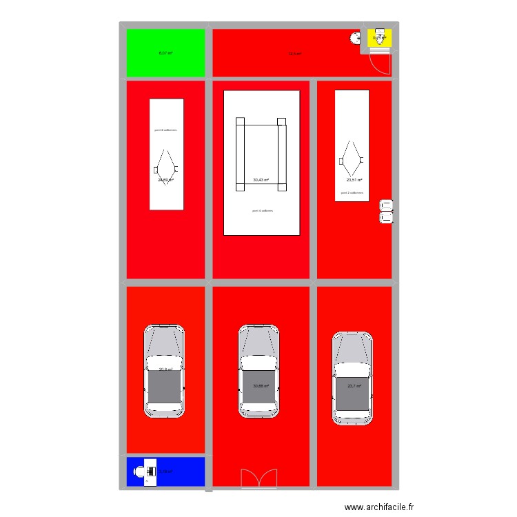 garage rdc. Plan de 10 pièces et 177 m2