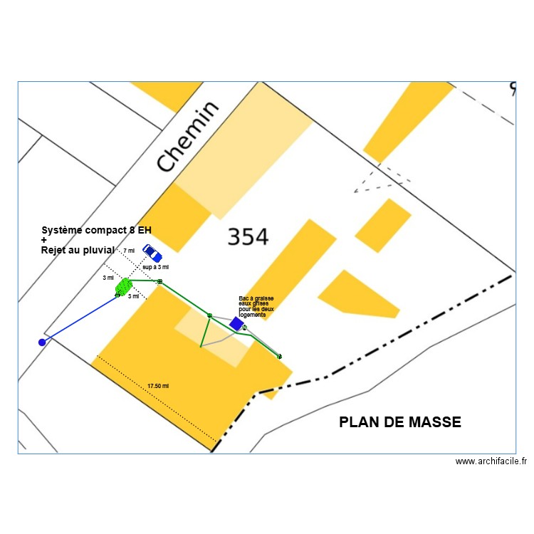 indivision Benac bac à graisse. Plan de 0 pièce et 0 m2