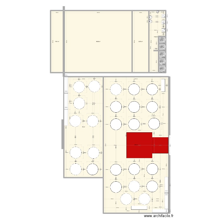 Aubert plateau 1. Plan de 11 pièces et 466 m2