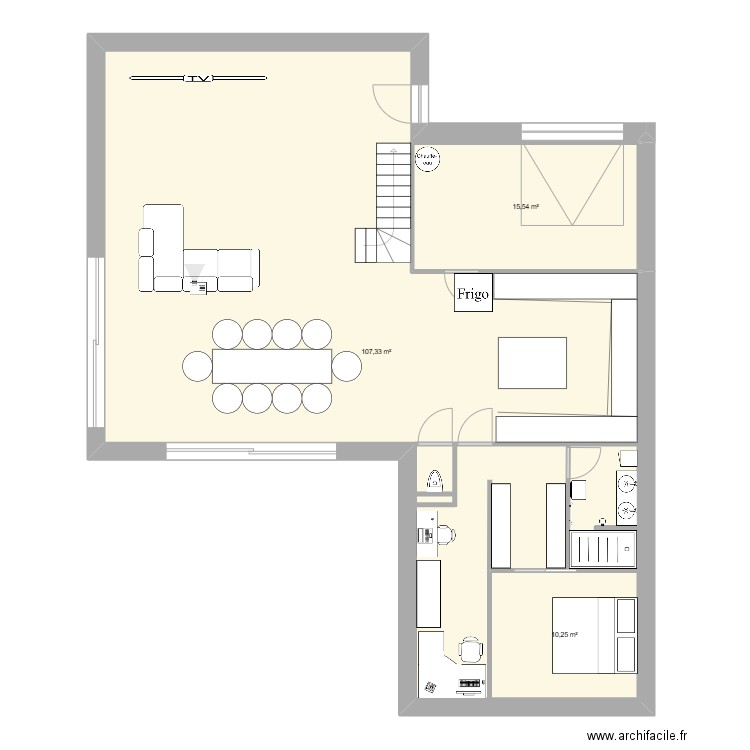 bosquet. Plan de 3 pièces et 144 m2