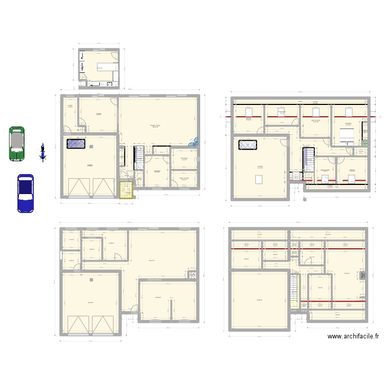 test1 - garage. Plan de 61 pièces et 649 m2