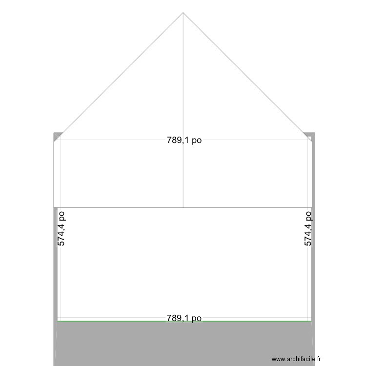 Véranda. Plan de 1 pièce et 292 m2