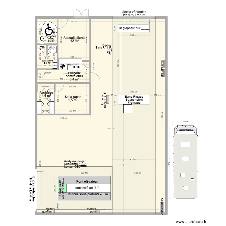 CCT VL FAUILLET v2. Plan de 7 pièces et 222 m2