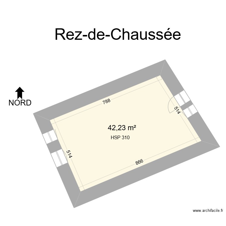 Logement MUTTE Claire - 54 947. Plan de 2 pièces et 85 m2