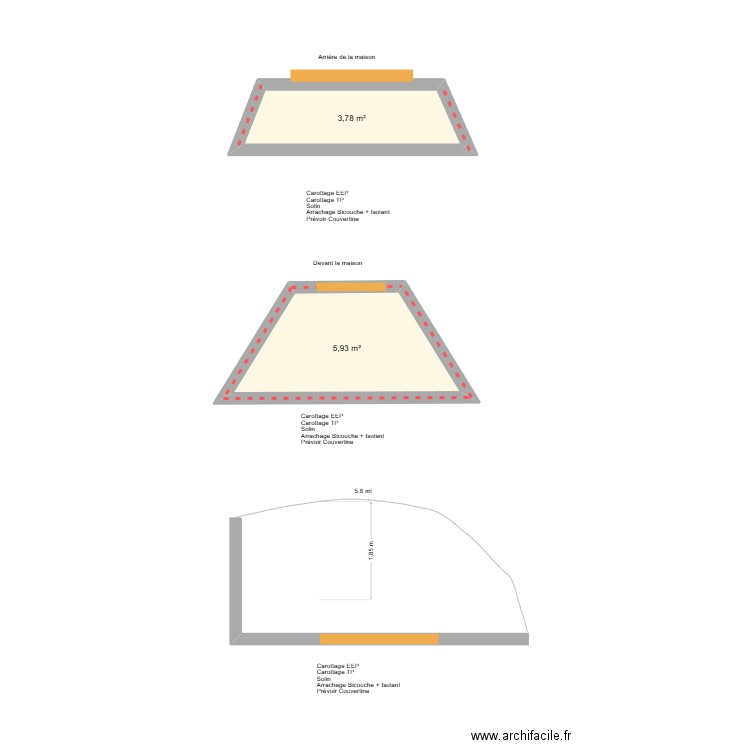 jmbaret yutz. Plan de 2 pièces et 10 m2