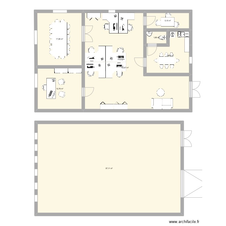 Saussure. Plan de 7 pièces et 201 m2