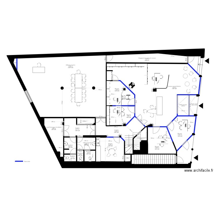 RDC Auch - EDL. Plan de 24 pièces et 315 m2