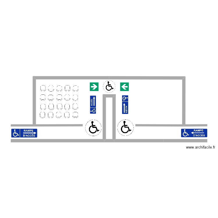 Plateforme. Plan de 1 pièce et 3 m2