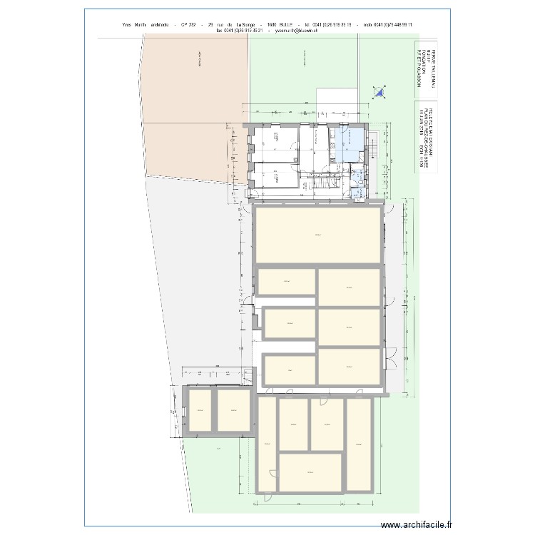 Rez 66 enfants. Plan de 14 pièces et 408 m2