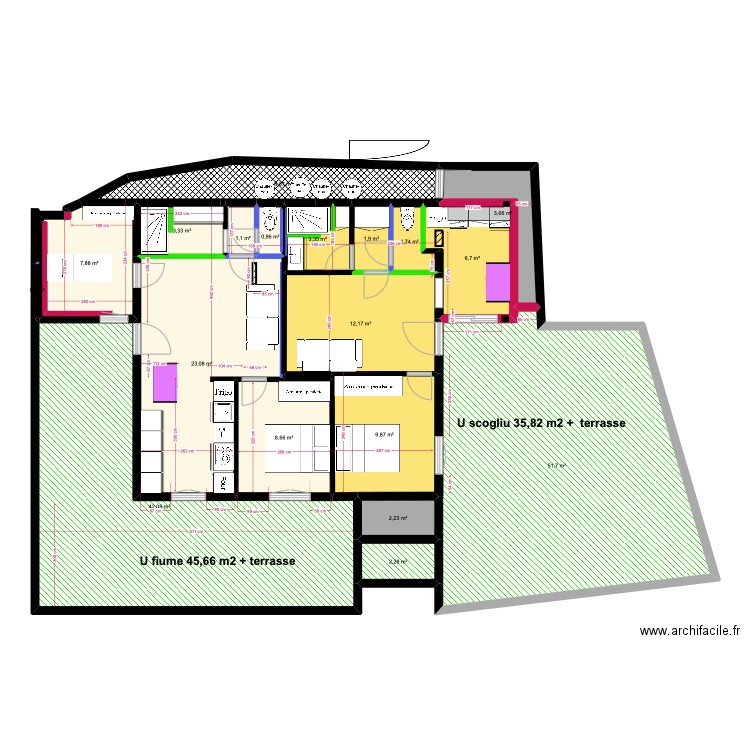 rdc gîtes luxe 6. Plan de 20 pièces et 191 m2