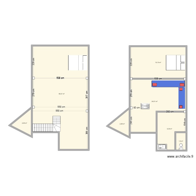 arch achwa. Plan de 7 pièces et 118 m2