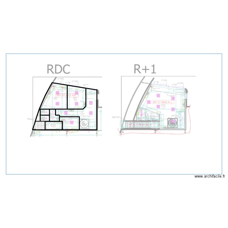 35744 - Croquis RDC. Plan de 7 pièces et 64 m2