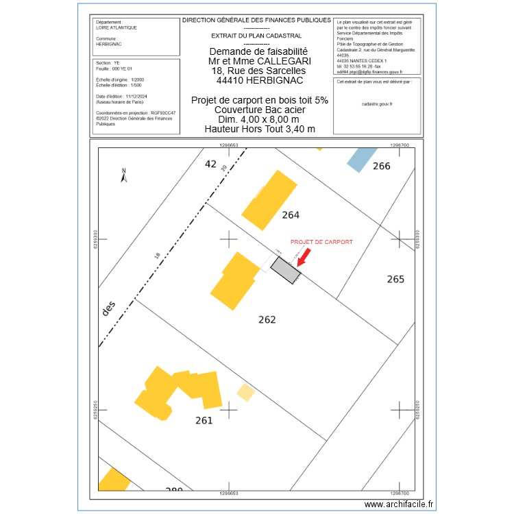 faisabilité ref CALLEGARI. Plan de 0 pièce et 0 m2