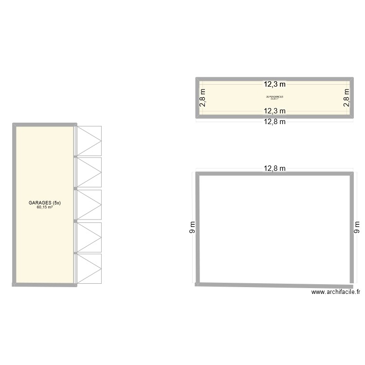 ECKBOLSHEIM. Plan de 2 pièces et 95 m2