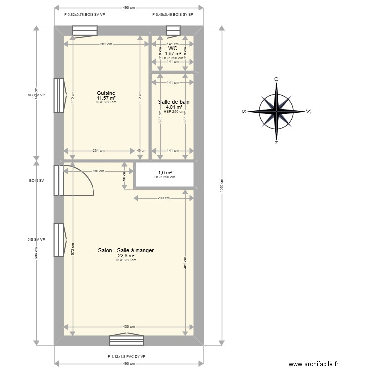 ML24015548. Plan de 13 pièces et 125 m2