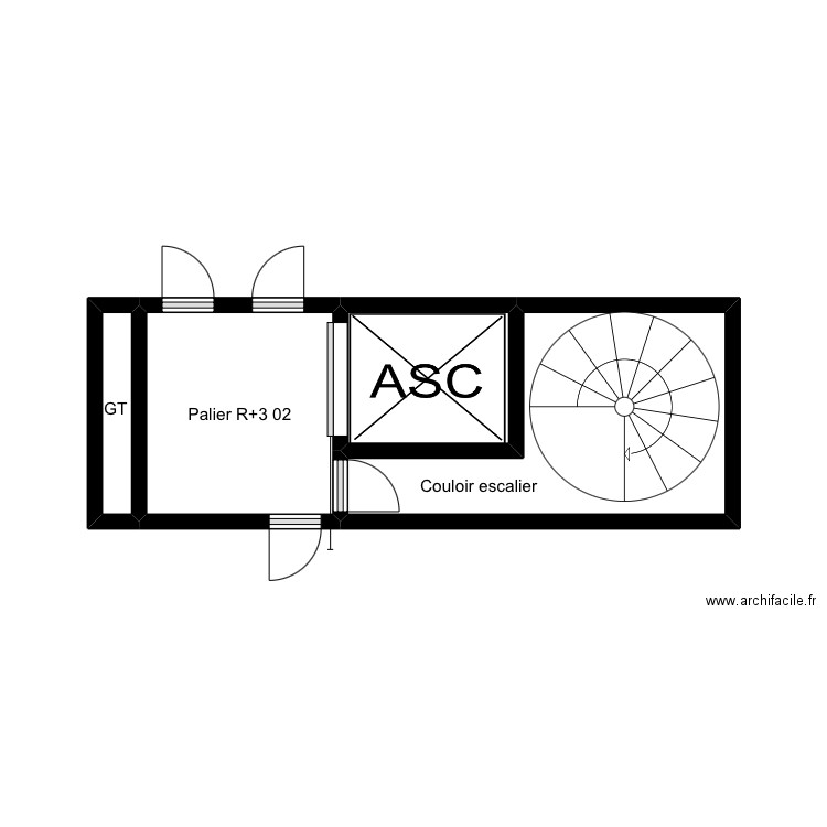 R+3 02. Plan de 4 pièces et 13 m2