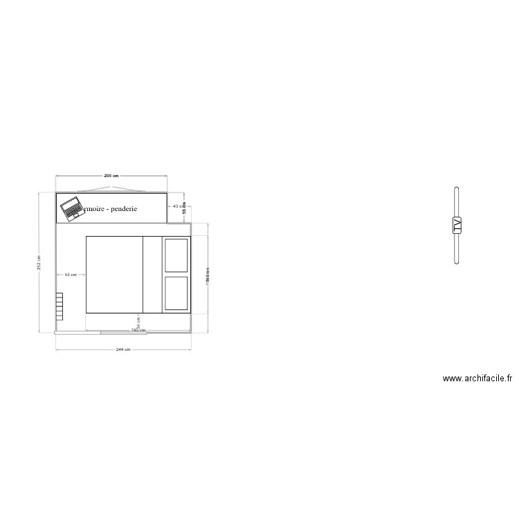 CHAMBRE LABICHE. Plan de 0 pièce et 0 m2