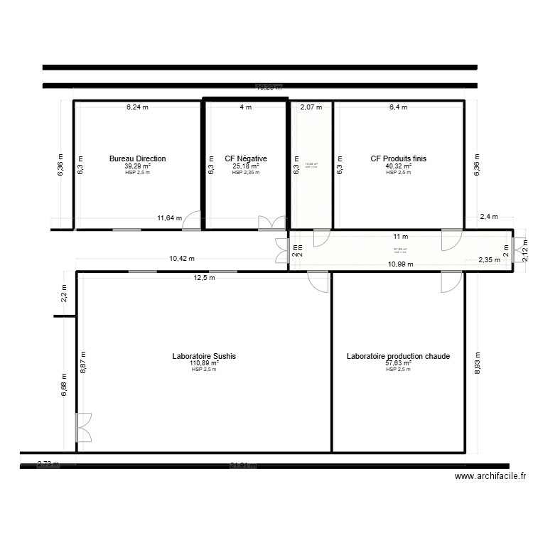 ZONE 2. Plan de 7 pièces et 308 m2