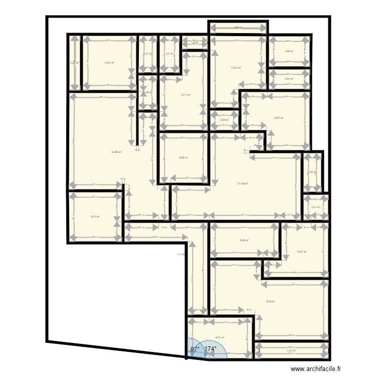 NGALA 2 R1-R2. Plan de 26 pièces et 321 m2