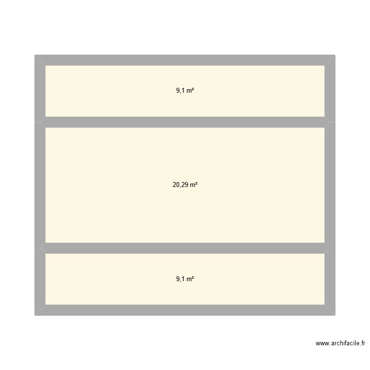 maison en A. Plan de 3 pièces et 41 m2