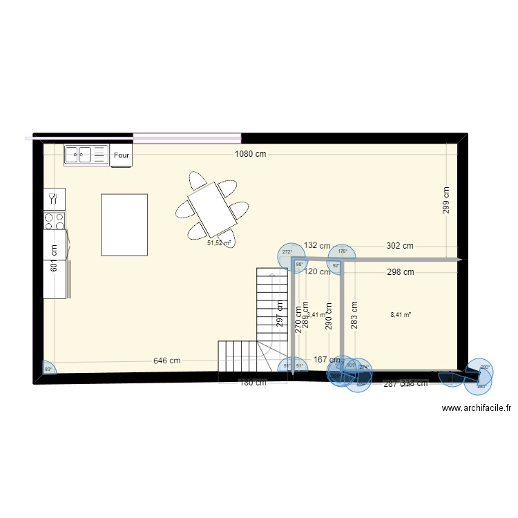 ricomiya. Plan de 4 pièces et 63 m2