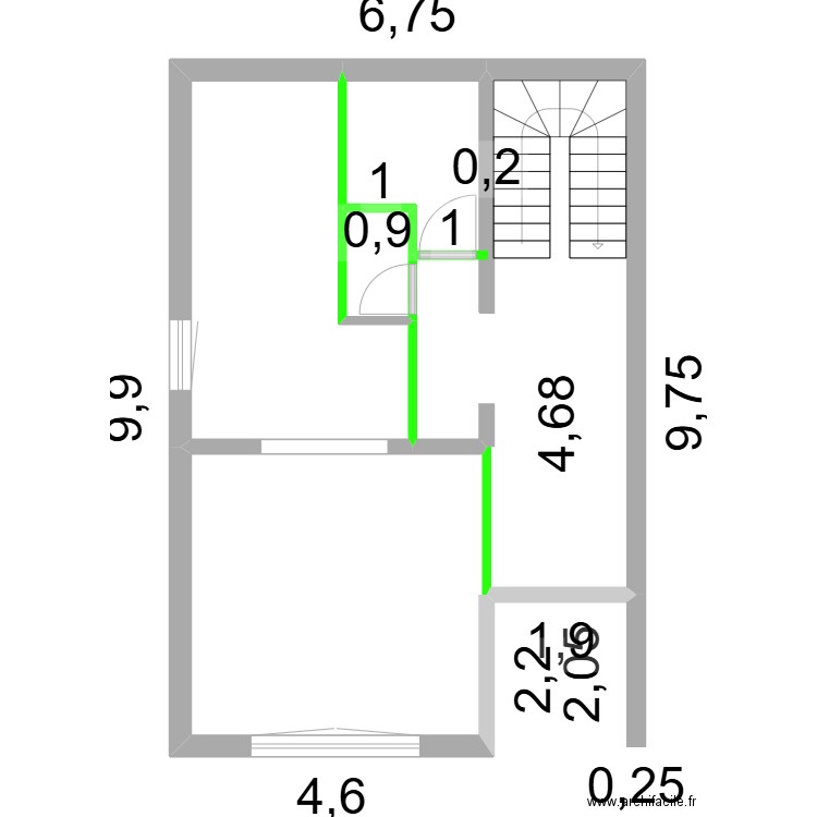 Delphine. Plan de 4 pièces et 50 m2