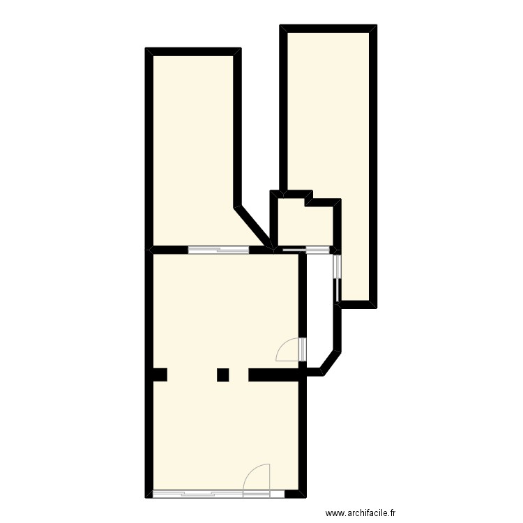 la trattoria . Plan de 4 pièces et 85 m2